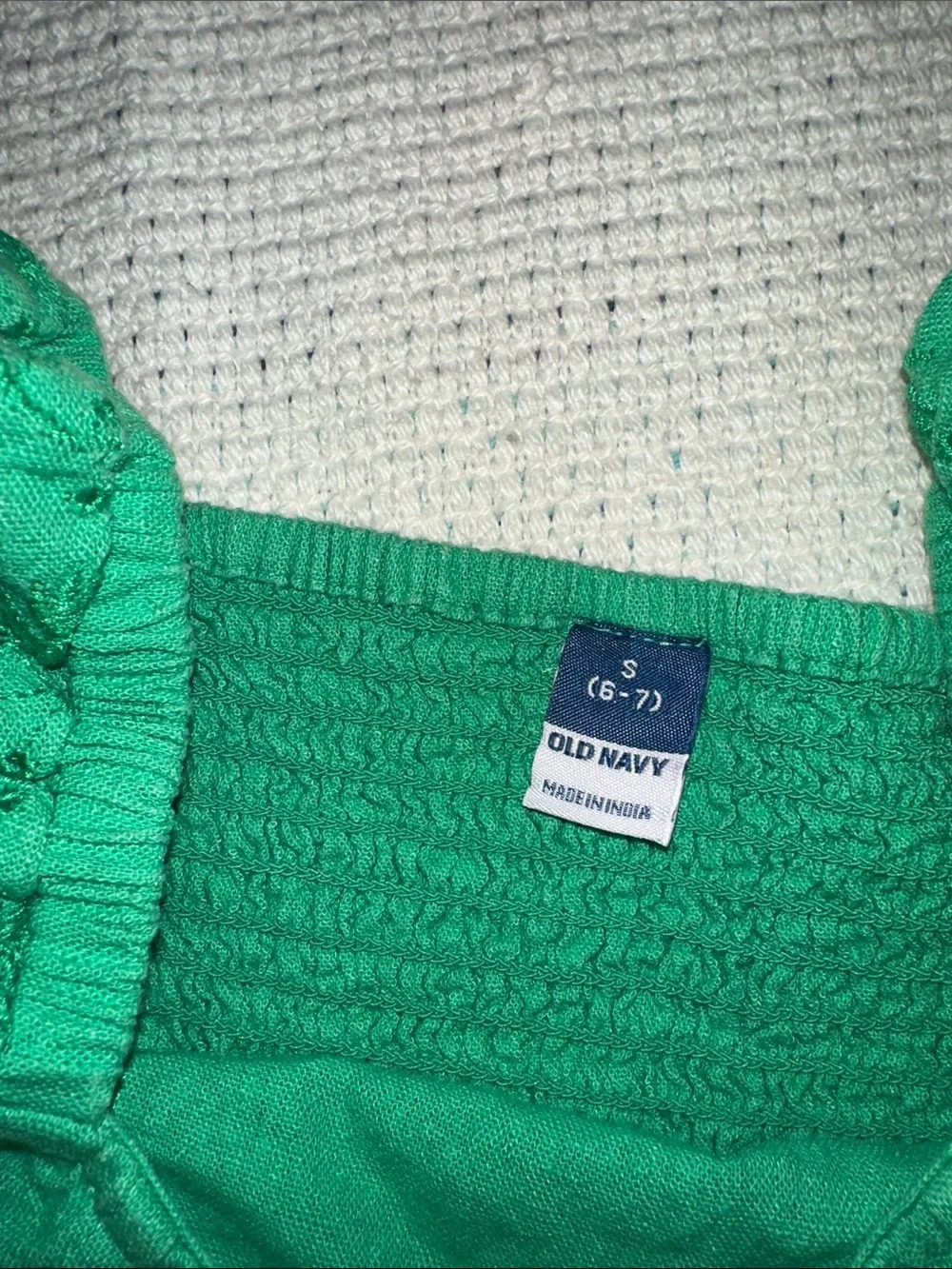 Old Navy Girls' Emerald Green Puff Sleeve Crop Top